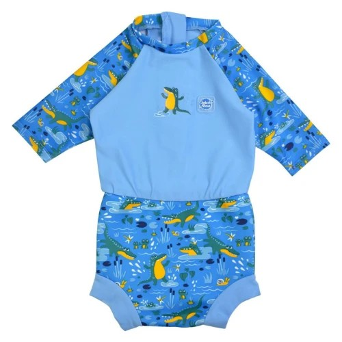 Splash About Plavky Happy Nappy kostýmek 3/4 rukáv Krokodýli