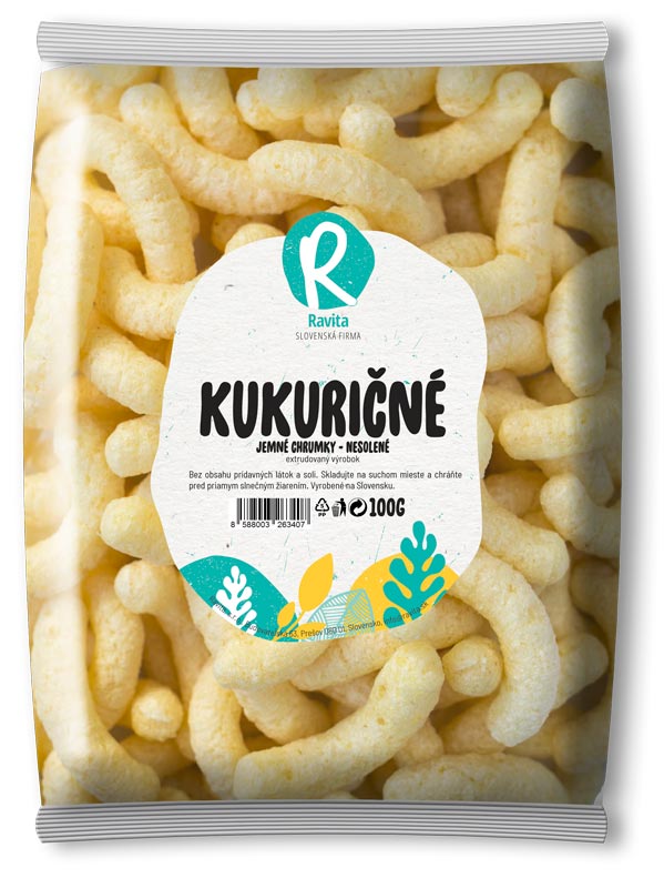 Kukuřičné křupky pro děti jemné nesolené 100g