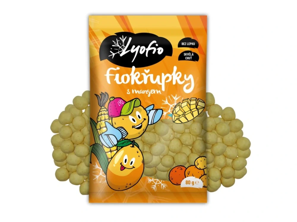 Lyofio Kukuřičné křupky – mango 80 g