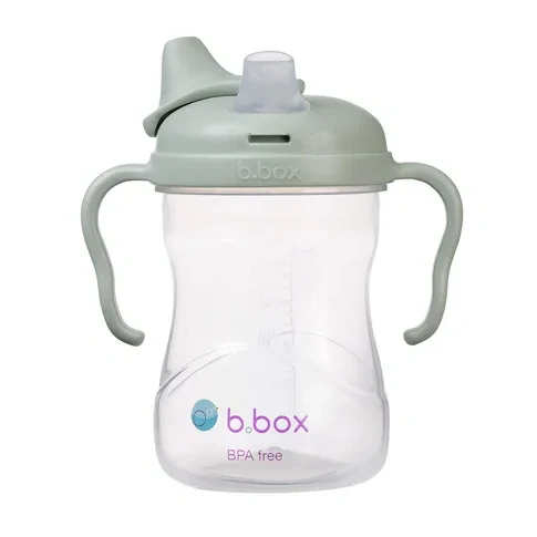 b.box Hrneček s pítkem 4m+ - světle zelený 240 ml