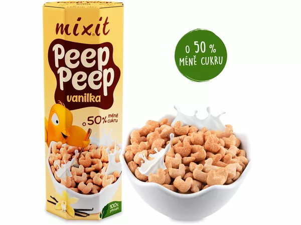 Mixit BIO Cereálie Peep Peep – Vanilka 280 g