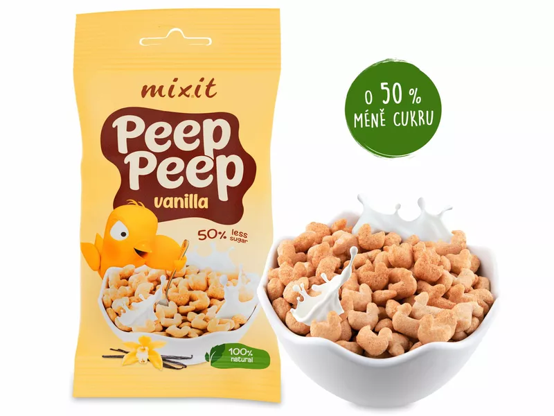 Mixit Cereálie Peep Peep – Vanilka do kapsy 25 g