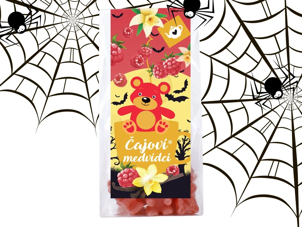 Lipoo Čajoví medvídci Halloween - malina s vanilkou 50g