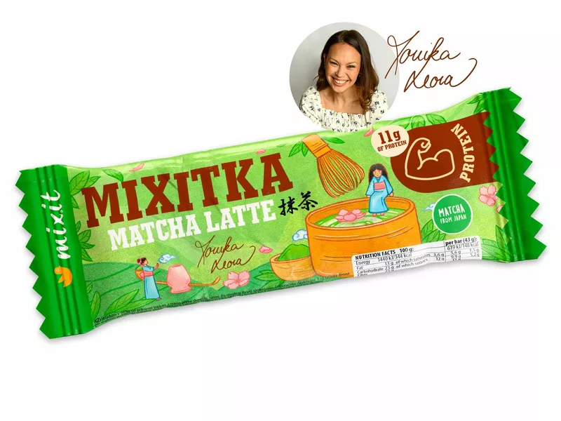 Prebiotická Mixitka Moniky Leové bez lepku: Matcha latte 43g
