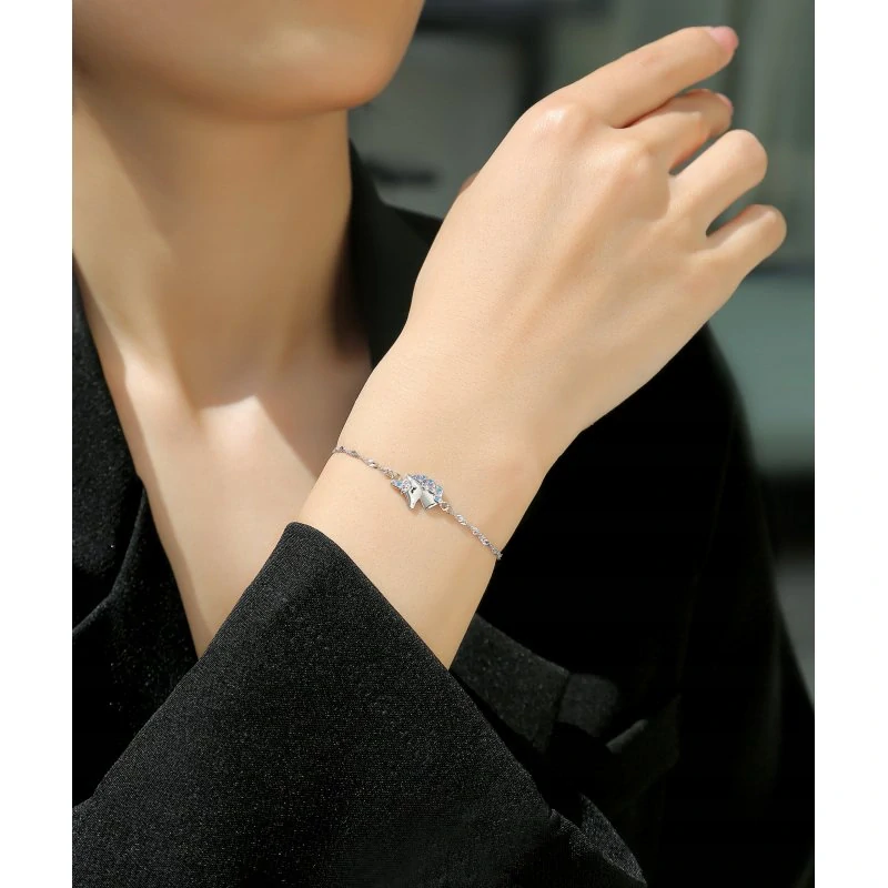 Stříbrný náramek pro dívku jednorožec