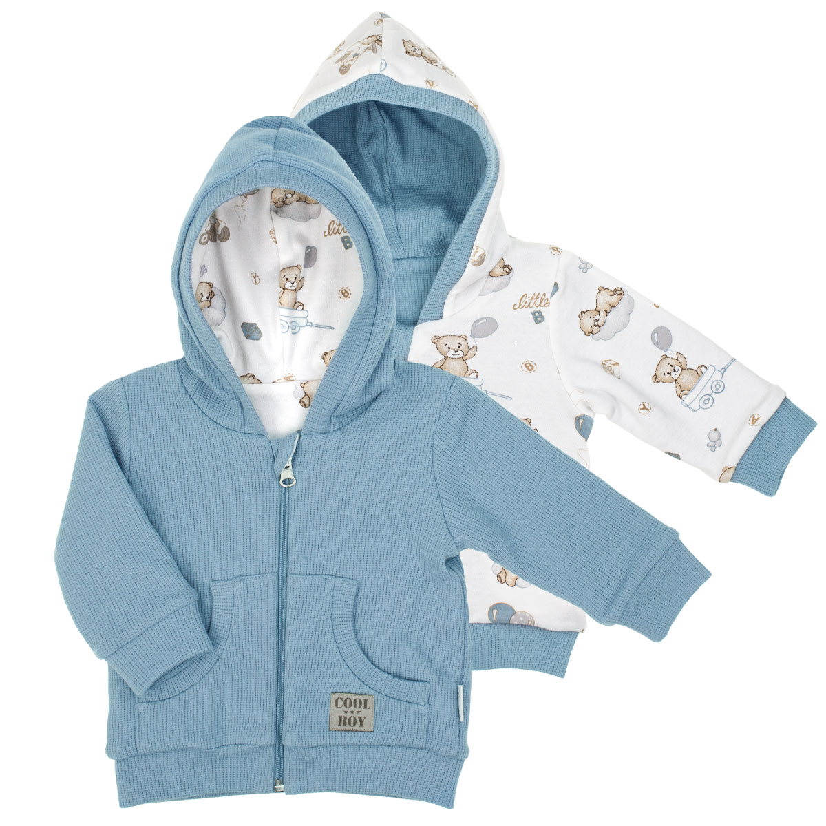 Chlapecká oboustranná fleece bunda TEDDY, 74