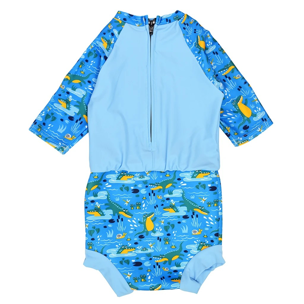 Splash About Plavky Happy Nappy kostýmek 3/4 rukáv Krokodýli