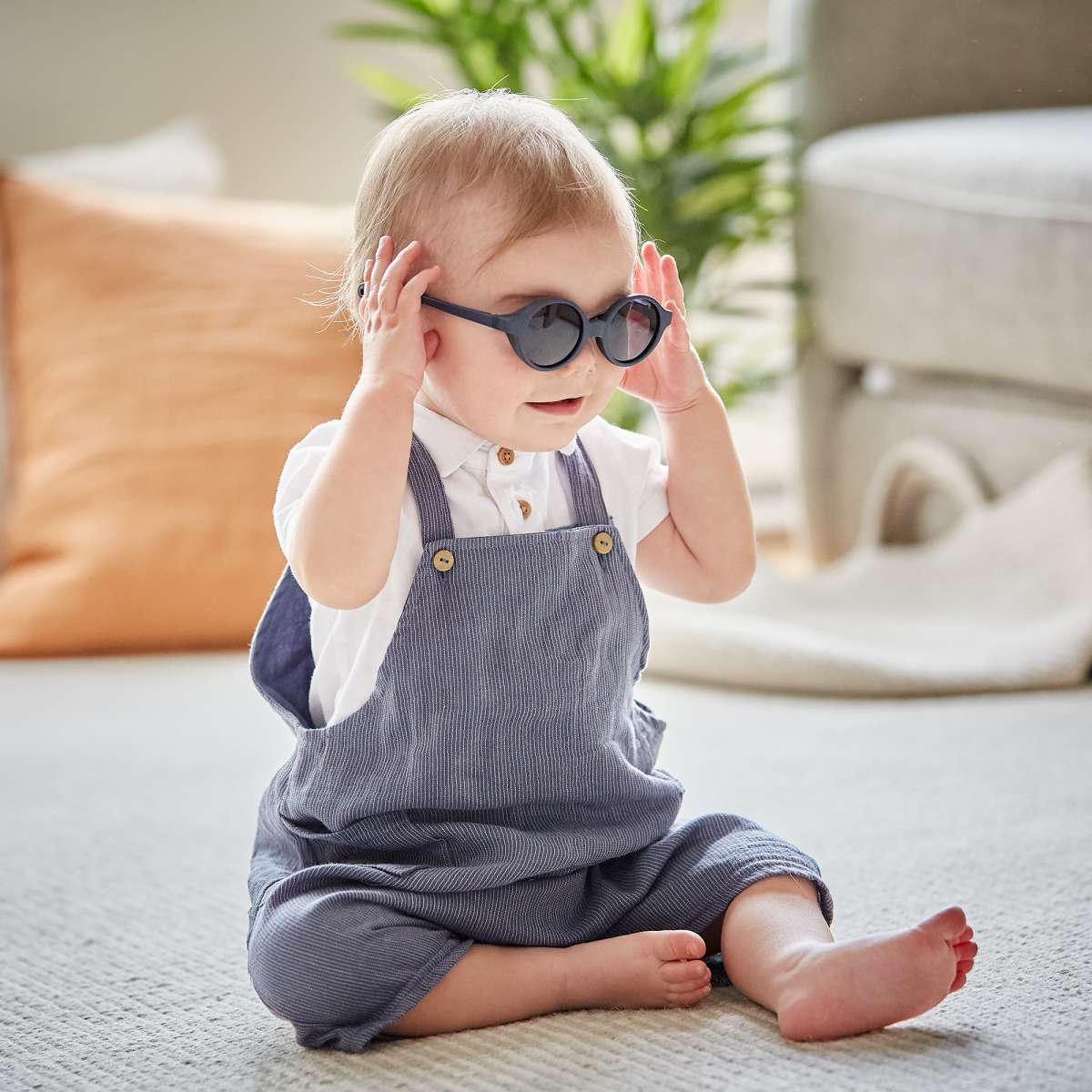 Mušelínové laclové chlapecké kalhoty GOTS BABY, různé barvy