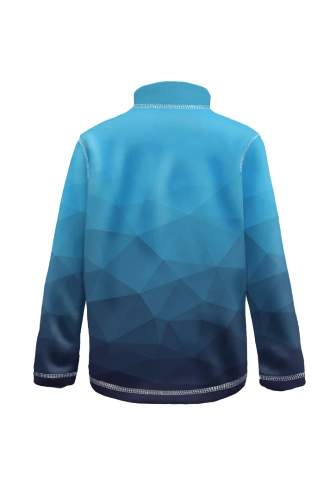 Wamu Fleecová mikina dětská, MOZAIKA, modrá