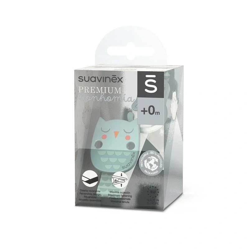 SUAVINEX | PREMIUM KLIP na dudlík se stuhou BONHOMIA - zelený
