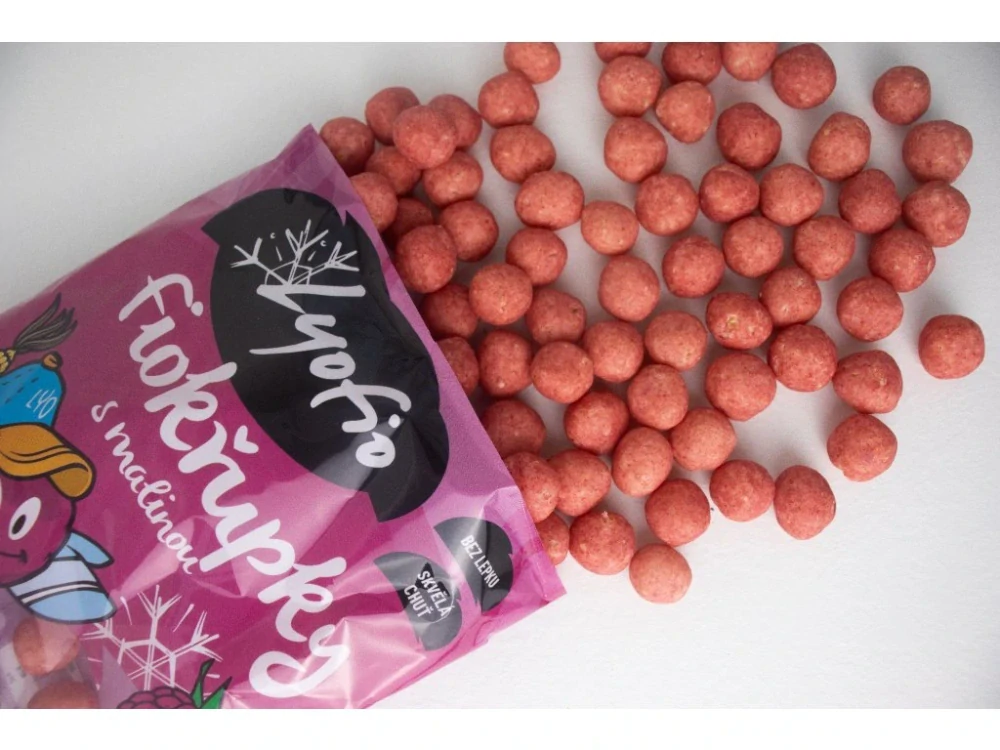 Lyofio Kukuřičné křupky – malina 80 g