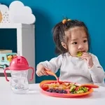 b.box Hrneček s brčkem - malina 240 ml