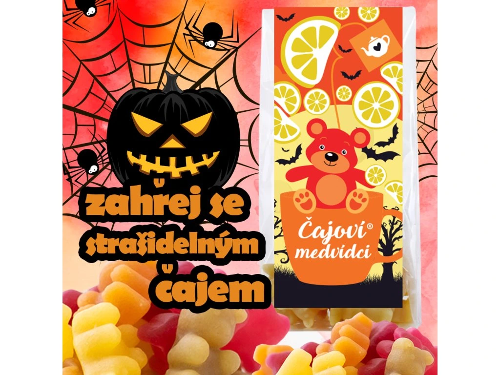 Lipoo Čajoví medvídci Halloween - citrón se zázvorem 50g