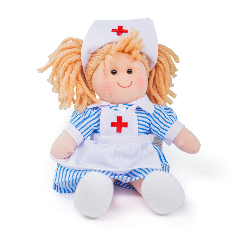 Bigjigs Toys látková zdravotní sestřička Nancy 25 cm