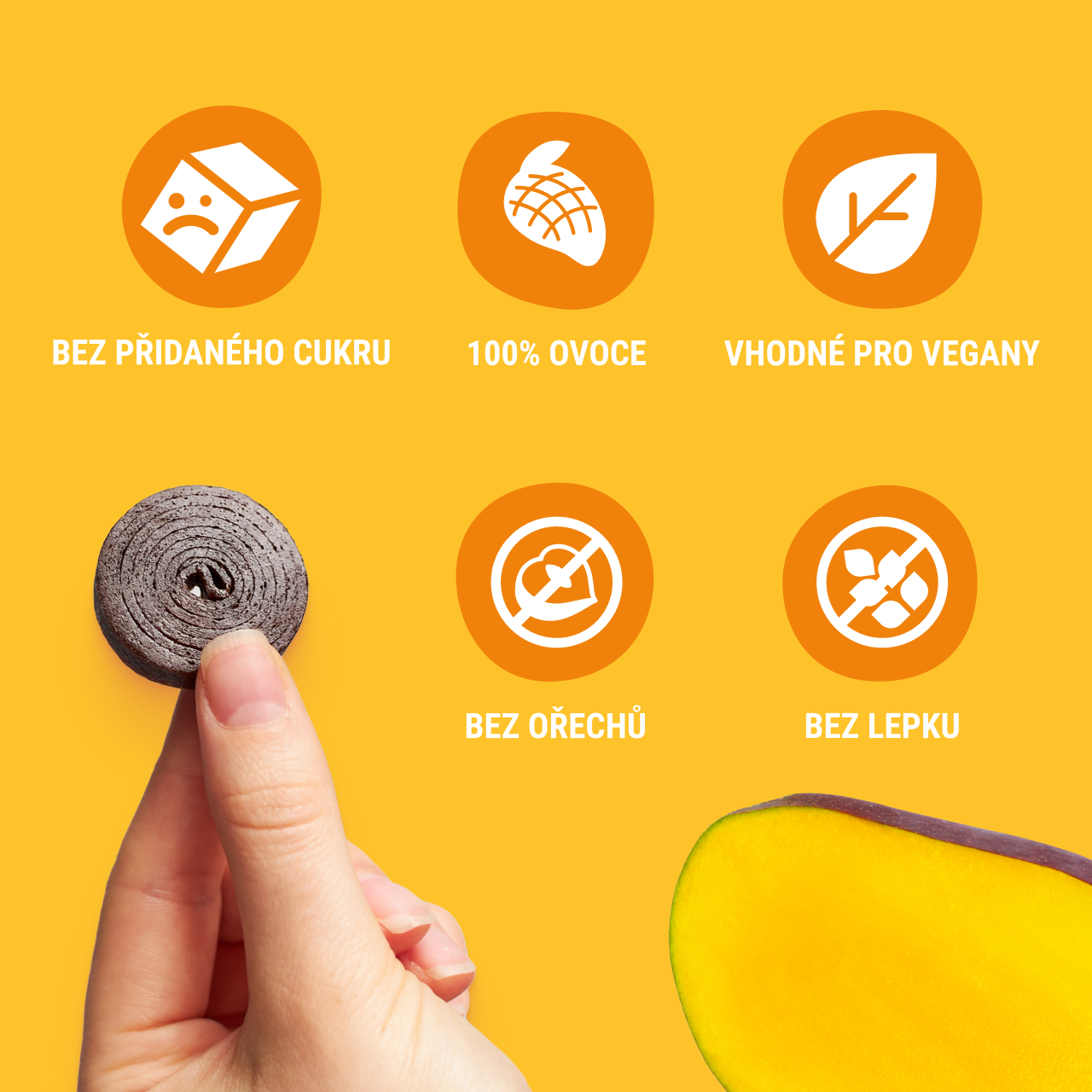 Bob snail Šnek BOB Ovocné rolky mango a jablko 30g