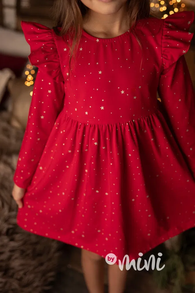 Lily Grey stars šaty - červené