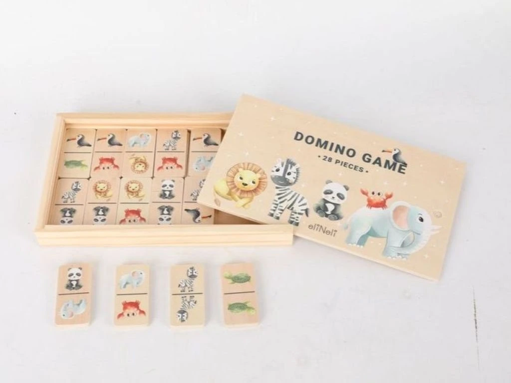 EliNeli Dřevěné domino - Zvířátka ze ZOO