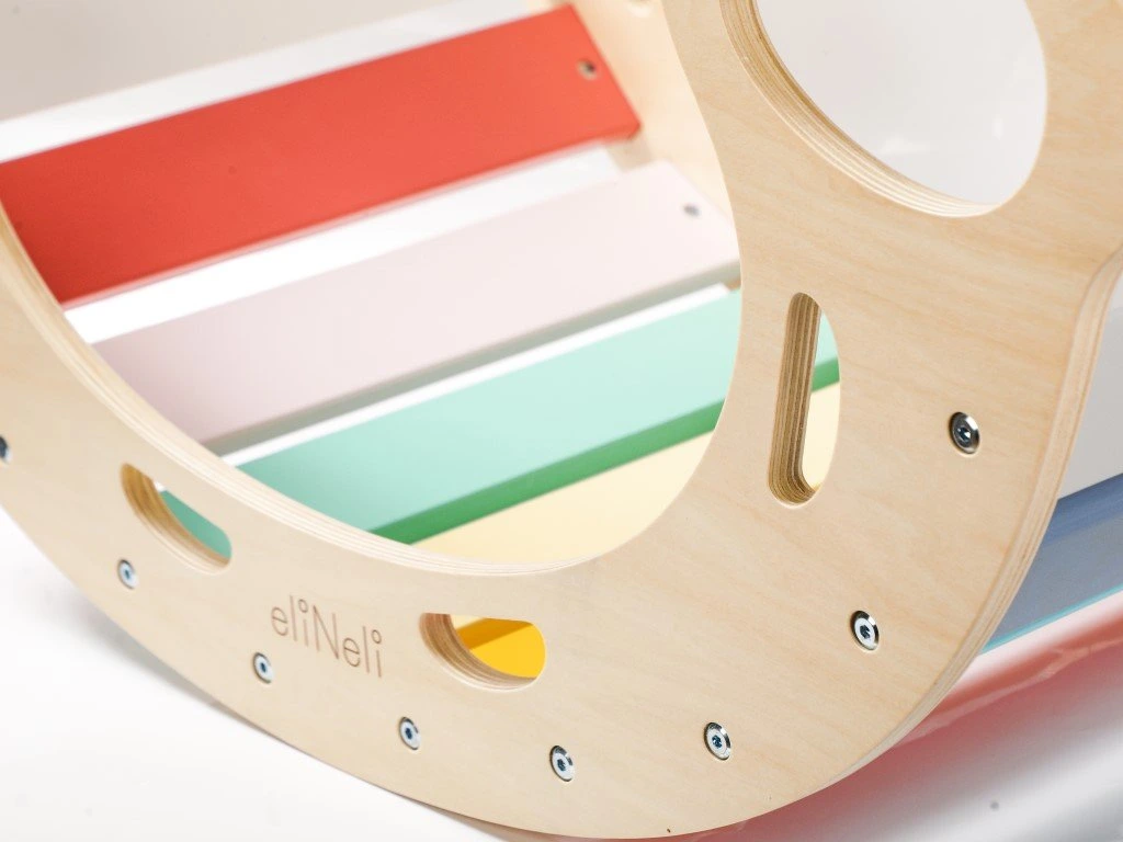 eliNeli Dřevěná montessori houpačka PRO 5v1 fresh