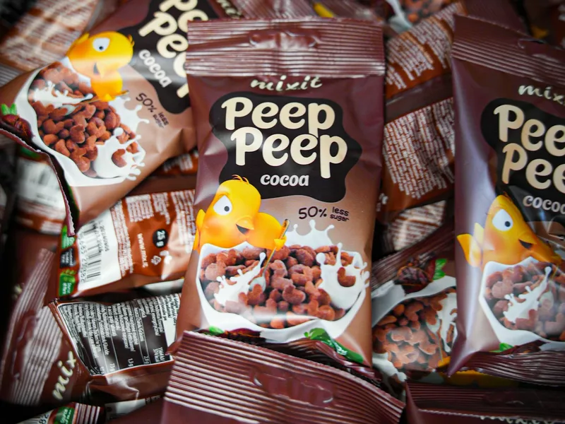 Mixit Cereálie Peep Peep – Kakao do kapsy 25g