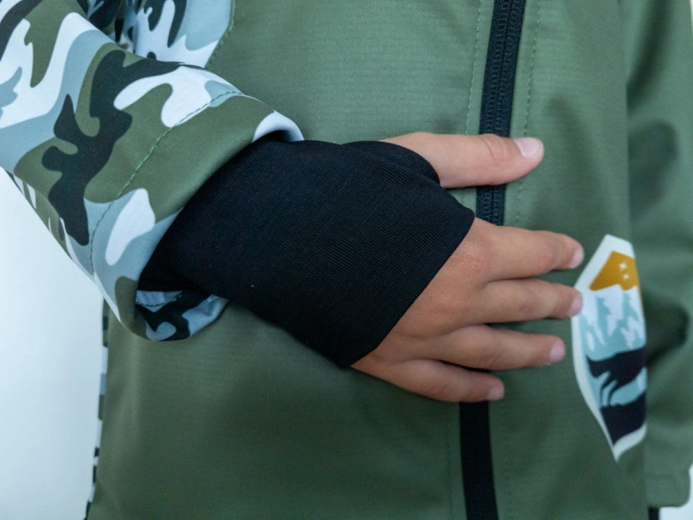 Wamu Softshellová bunda dětská, MASKÁČ, khaki