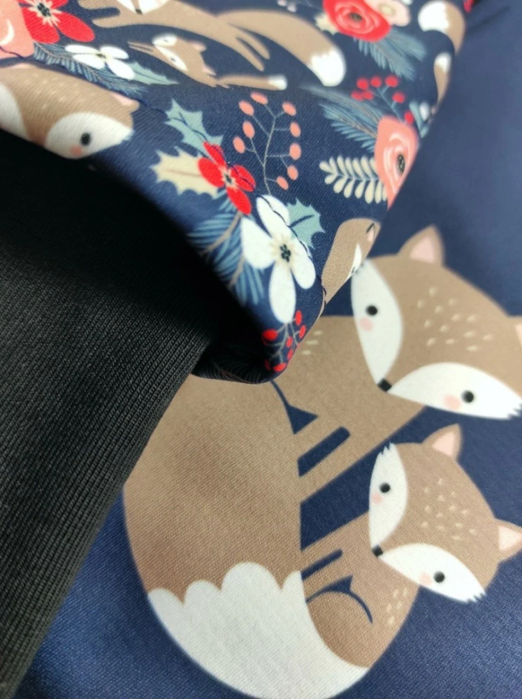 Wamu Softshellová bunda dětská, LIŠKY, tmavě modrá