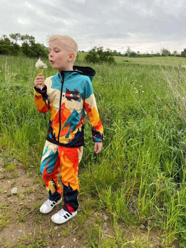 Wamu Softshellové kalhoty dětské, MOUNTAIN BIKE, světlá