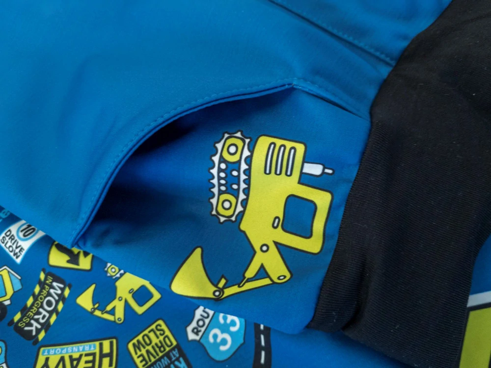 Wamu Softshellové kalhoty dětské, BAGR, modrá