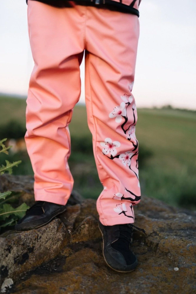 Wamu Softshellové kalhoty dětské, SAKURY, růžová