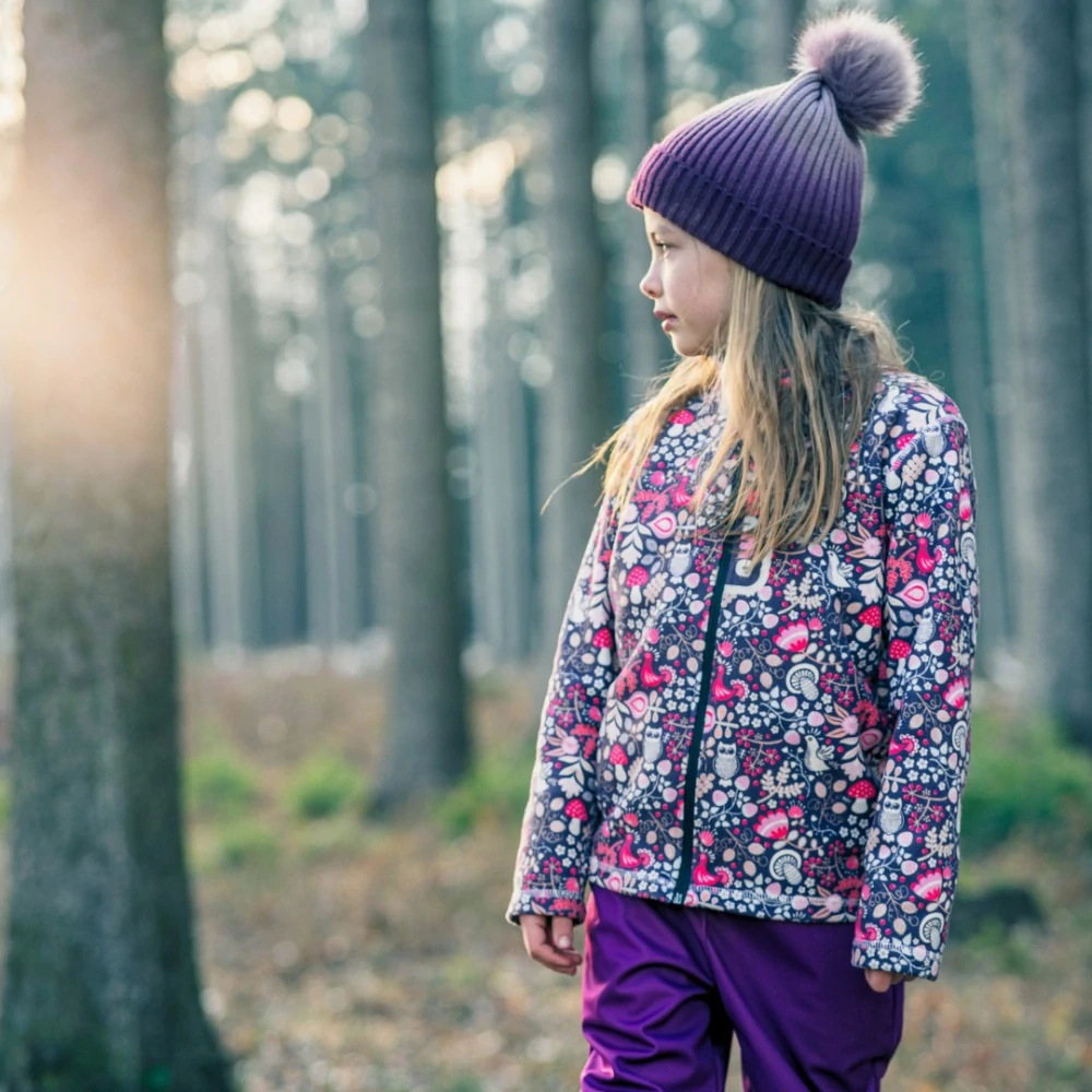 Wamu Fleecová mikina dětská, SOVA, fialová