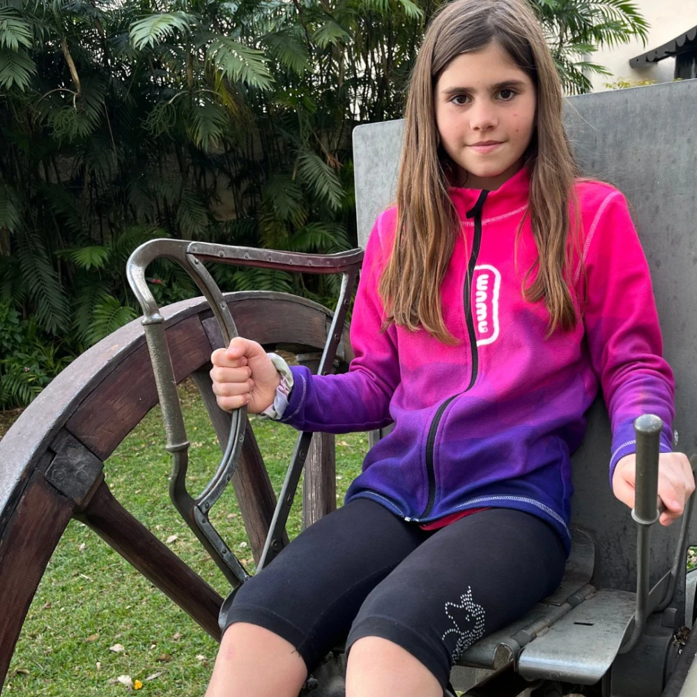 Wamu Fleecová mikina dětská, MOZAIKA, fialová