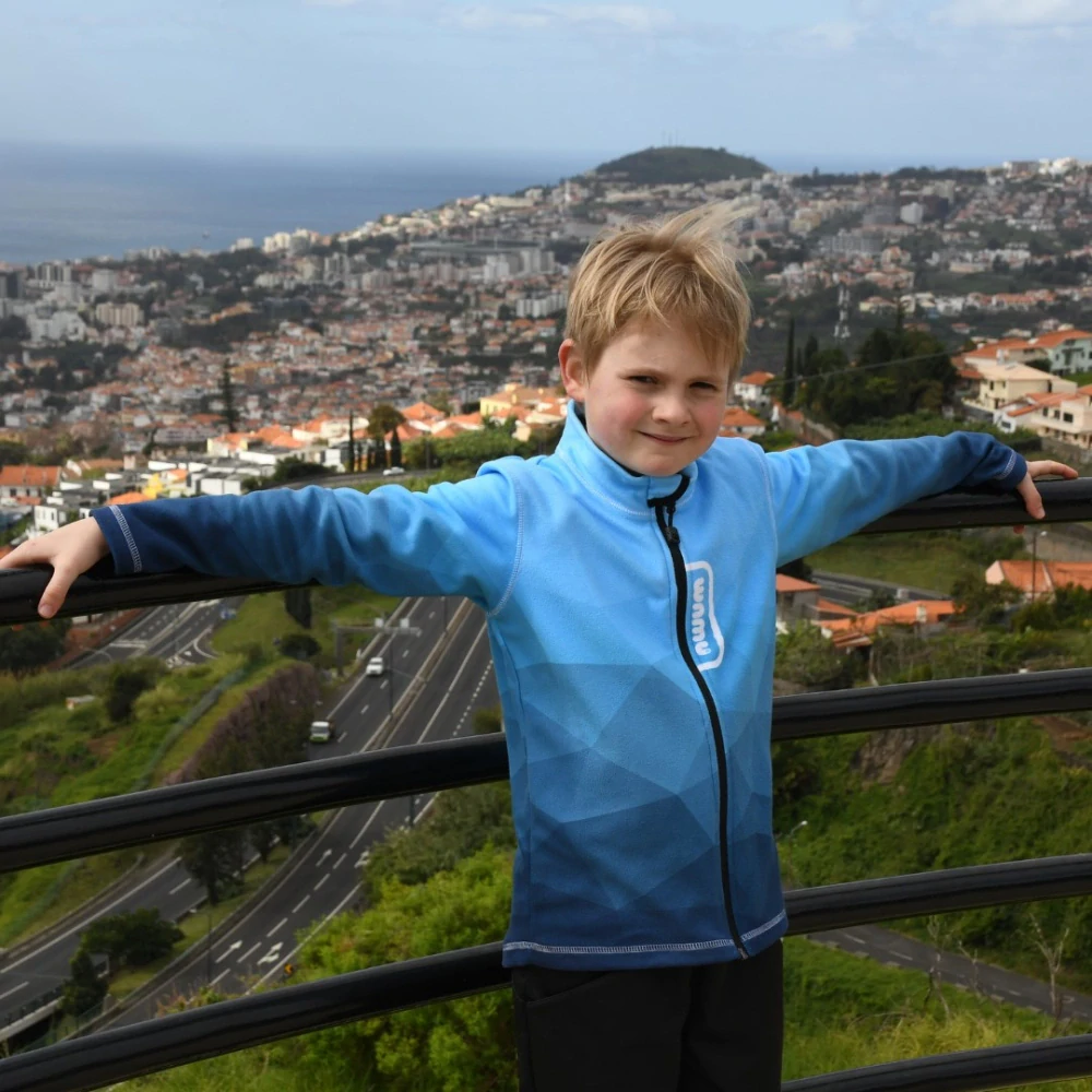 Wamu Fleecová mikina dětská, MOZAIKA, modrá