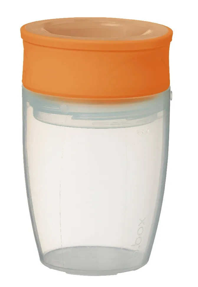 b.box 360° netekoucí učící hrneček 250 ml - růžový/oranžový