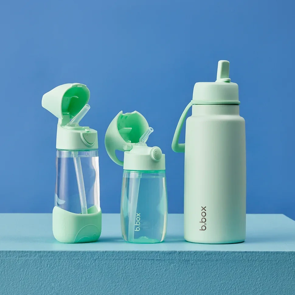 b.box Lahev na pití s brčkem 450 ml - spearmint