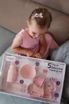 Melii Dětská silikonová jídelní sada, 5 dílná - Jednorožec