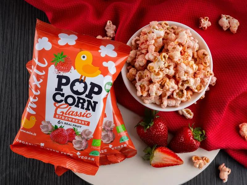 Mixit BIO popcorn – Jahoda do kapsy (13 g)