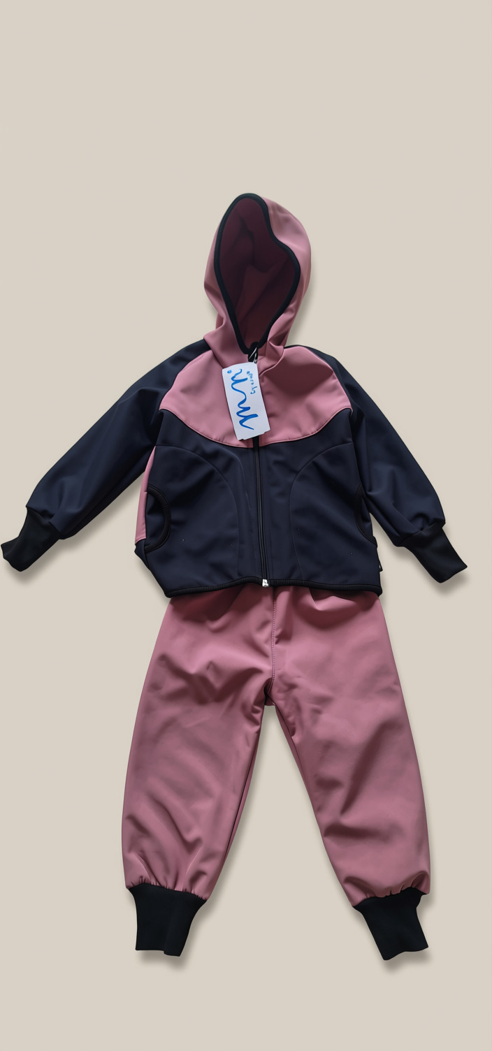 Softshellové kalhoty dětské, pudrové