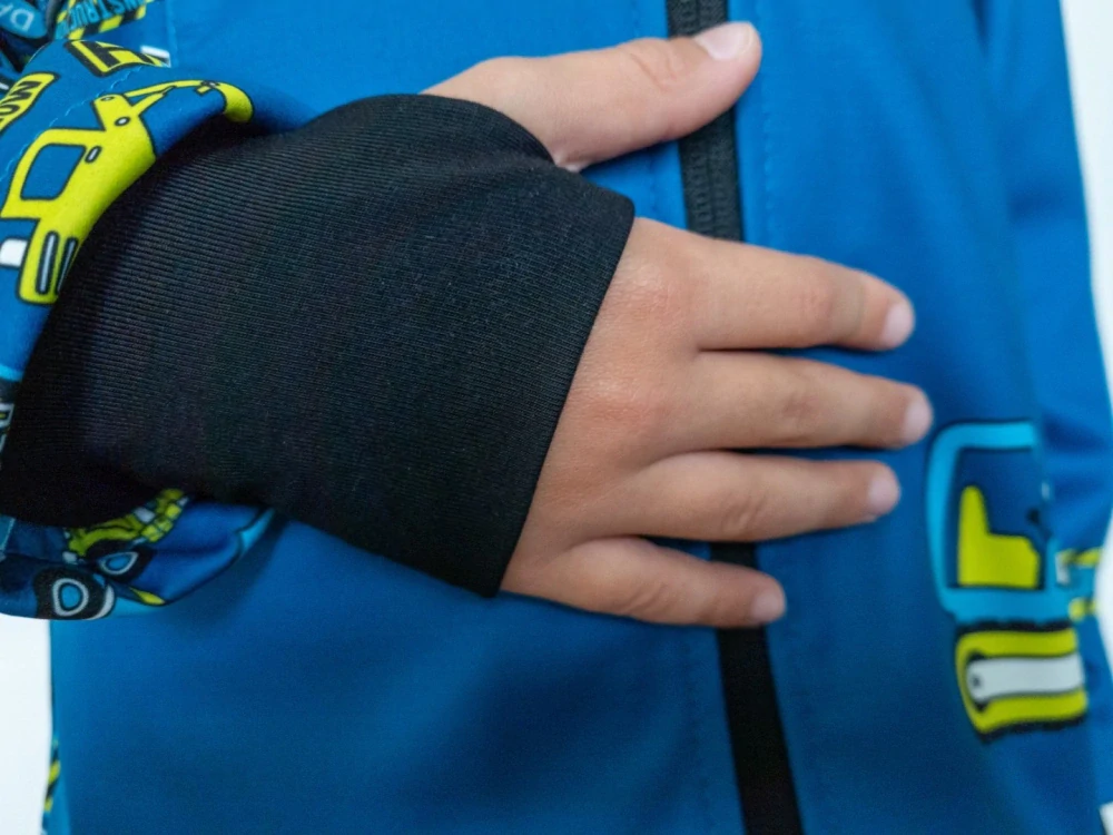 Wamu Softshellová bunda dětská, BAGR, modrá