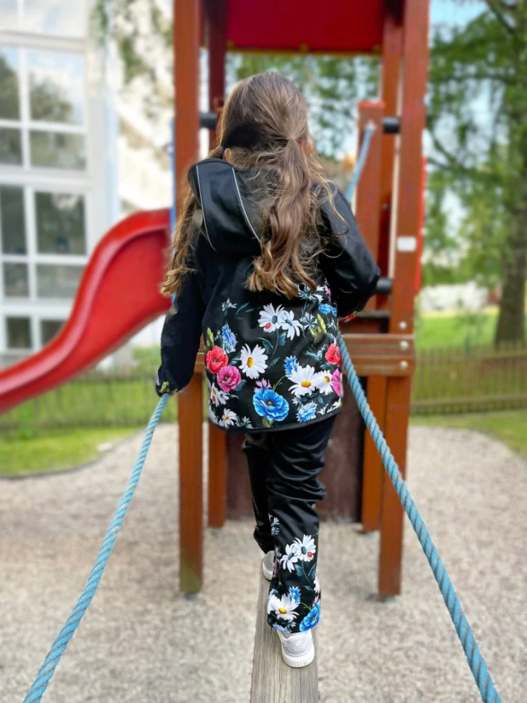 Wamu Softshellová bunda dětská, LUČNÍ KYTKY