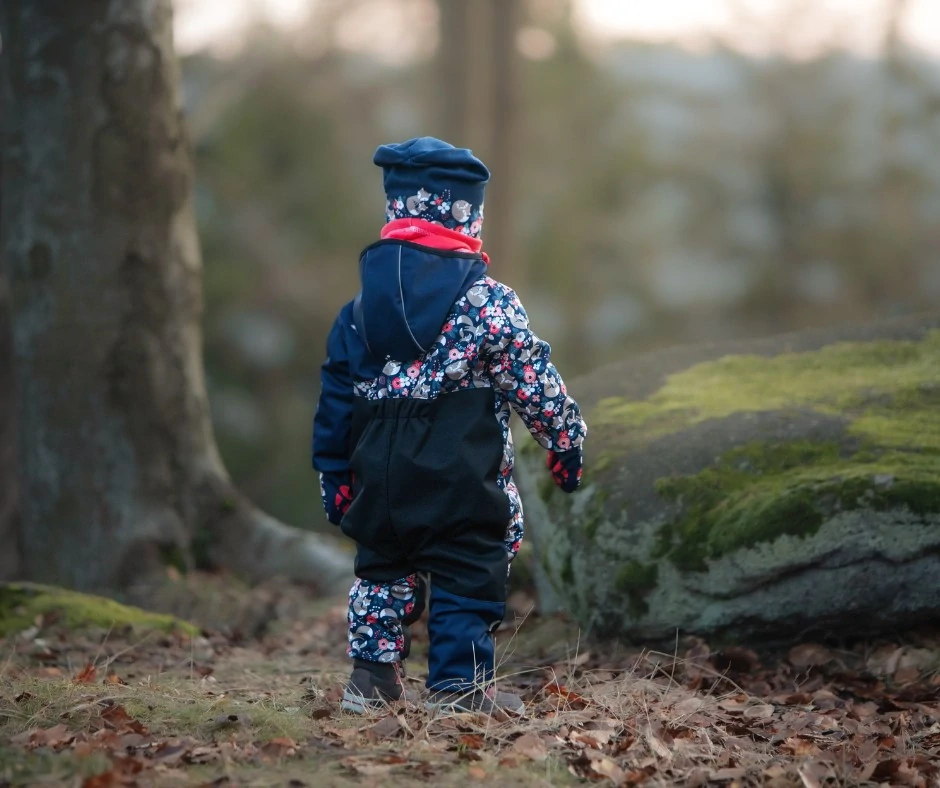 Wamu Softshellová kombinéza dětská, LIŠKY, tmavě modrá