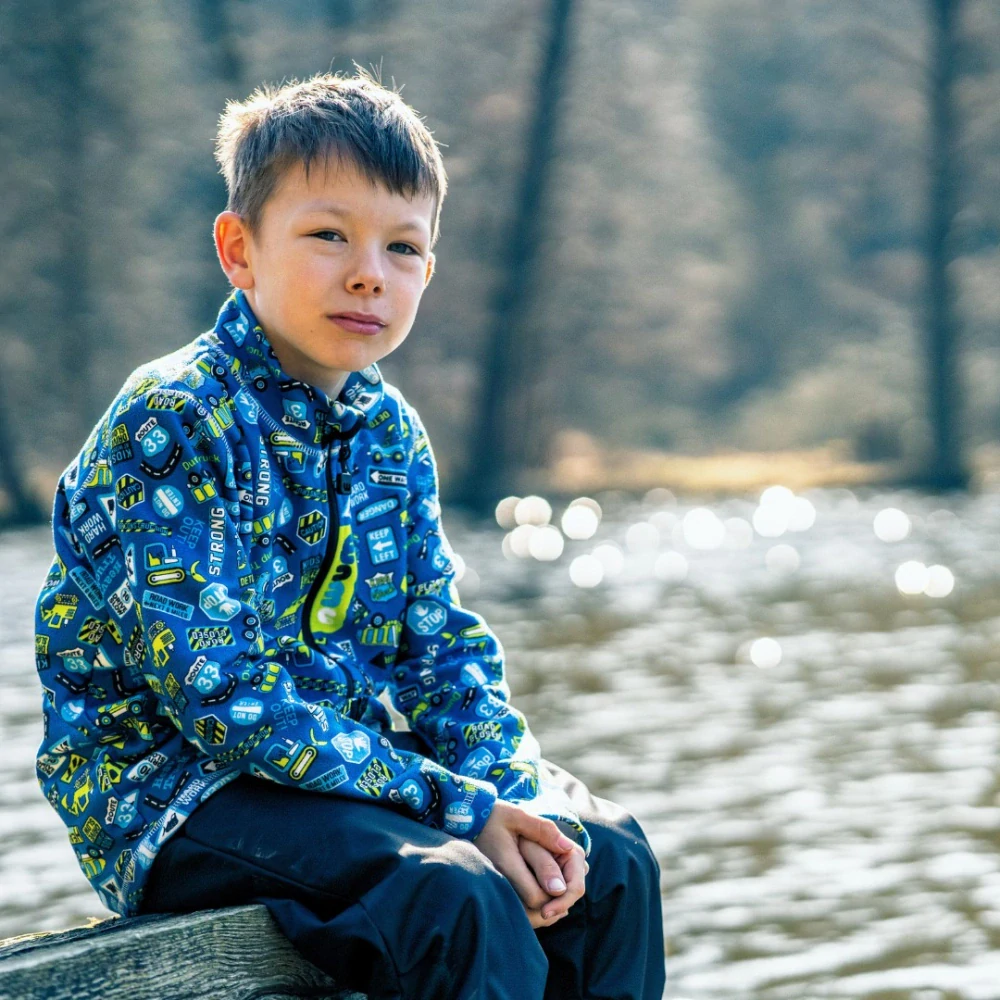 Wamu Fleecová mikina dětská, BAGR, modrá