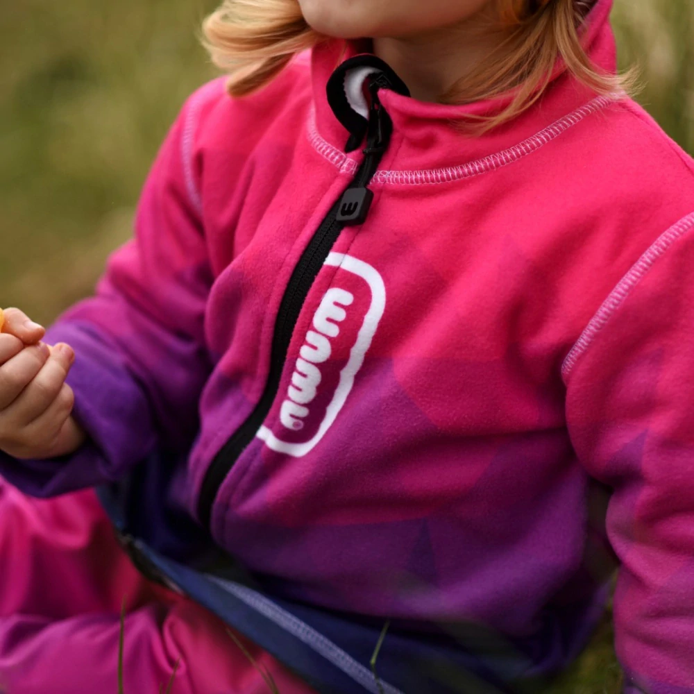 Wamu Fleecová mikina dětská, MOZAIKA, fialová