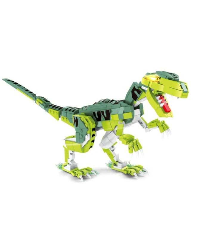 Woma Stavebnice dinosaurus Velociraptor 41 cm – realistický model s pohyblivými klouby, 533 dílků