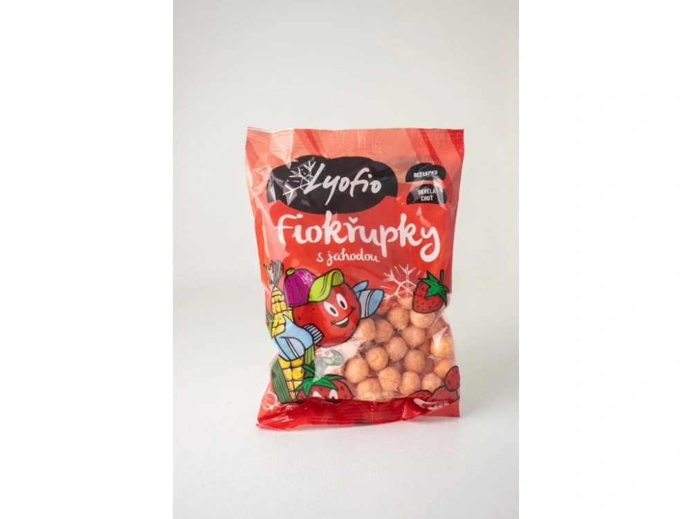 Lyofio Kukuřičné křupky – jahoda 80 g