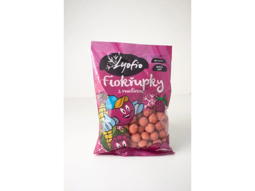 Lyofio Kukuřičné křupky – malina 80 g