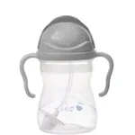 b.box Hrneček s brčkem - šedý 240 ml