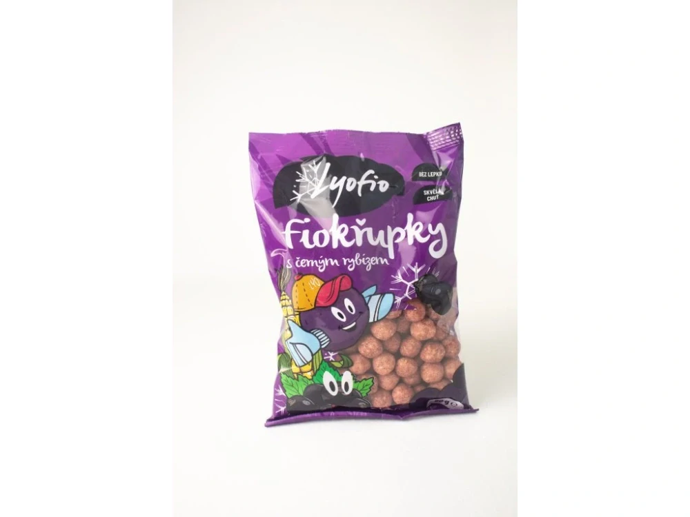 Lyofio Kukuřičné křupky – černý rybíz 80 g