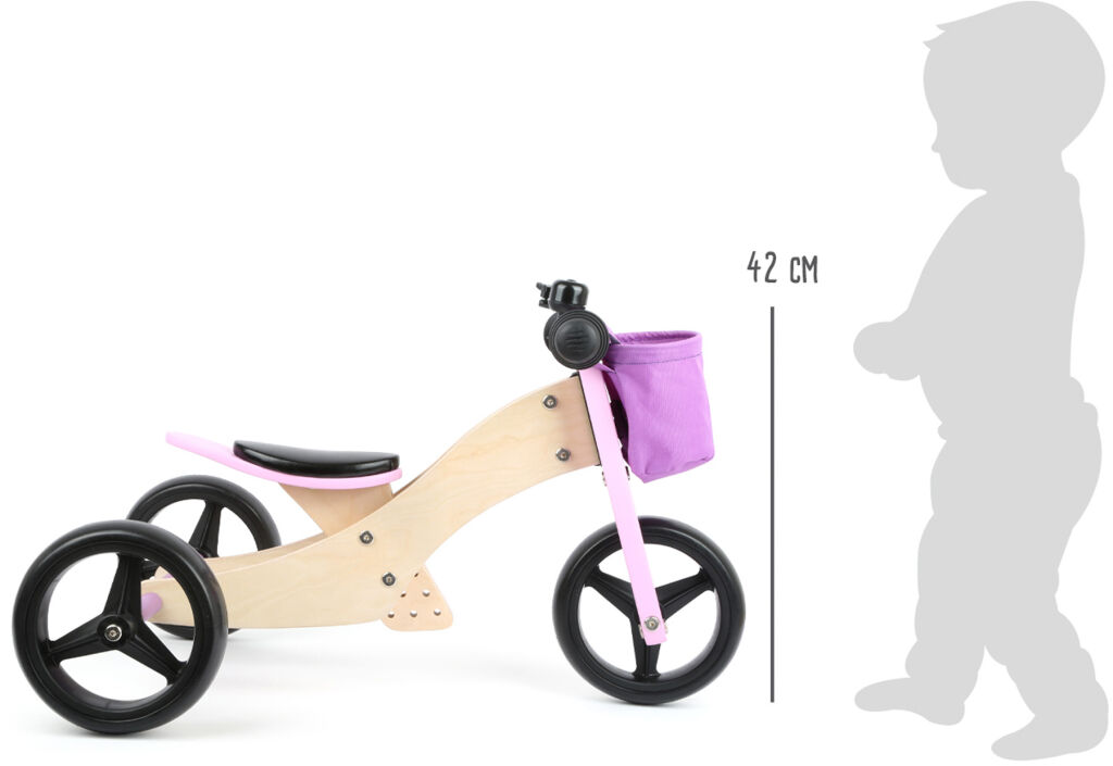 Small Foot Dřevěné Trike 2 v 1 růžové