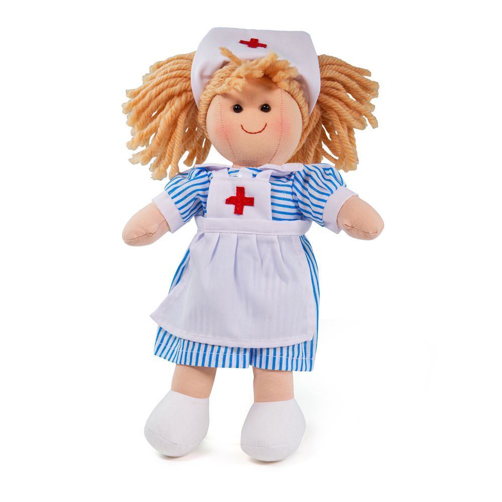 Bigjigs Toys látková zdravotní sestřička Nancy 25 cm