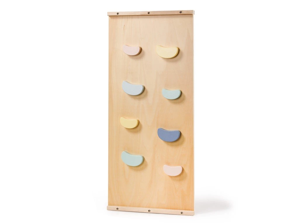 eliNeli Dřevěná montessori houpačka PRO 5v1 set s prknem 2v1 pastel