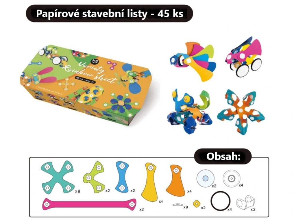 eliNeli Ohýbací stavebnice Flexi - 45 ks